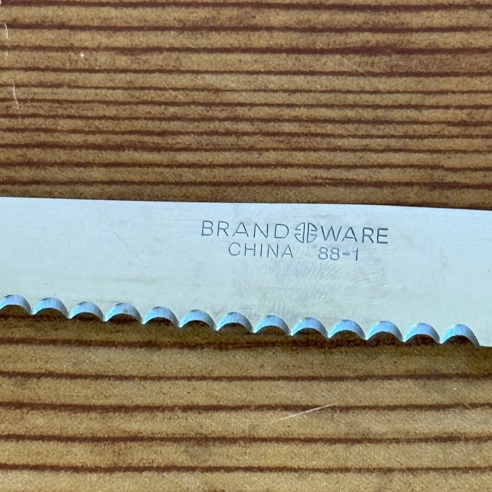 Brandware Serrated Steak Knife‎ Wood Handle 881 Vintage Cutlery